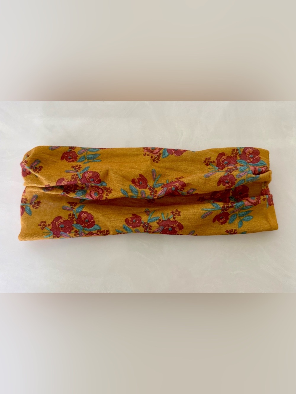 Natural Life Mustard Floral Twist Headband - Women Accessories